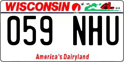 WI license plate 059NHU