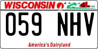 WI license plate 059NHV