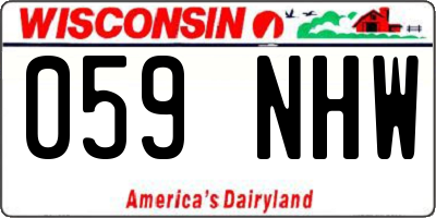WI license plate 059NHW