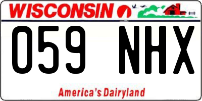 WI license plate 059NHX