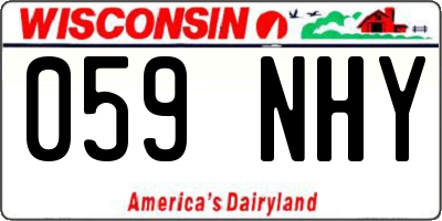 WI license plate 059NHY