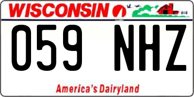 WI license plate 059NHZ