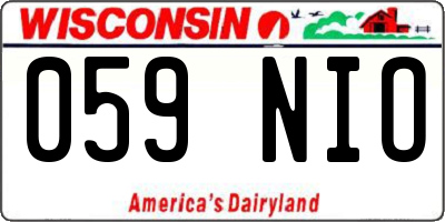 WI license plate 059NIO