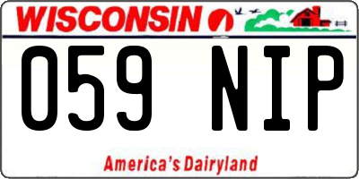 WI license plate 059NIP