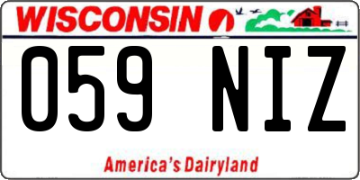 WI license plate 059NIZ