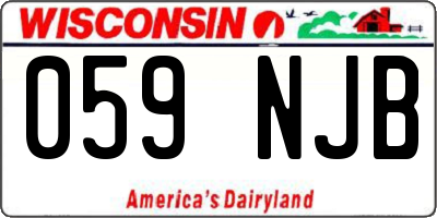 WI license plate 059NJB