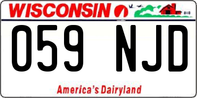 WI license plate 059NJD