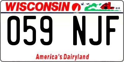 WI license plate 059NJF