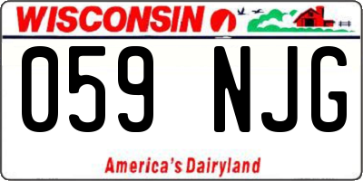 WI license plate 059NJG