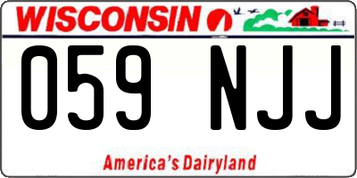 WI license plate 059NJJ