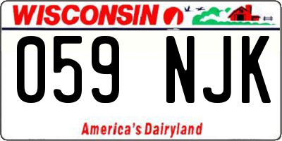 WI license plate 059NJK
