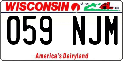 WI license plate 059NJM