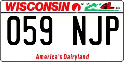 WI license plate 059NJP