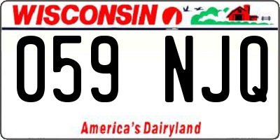 WI license plate 059NJQ