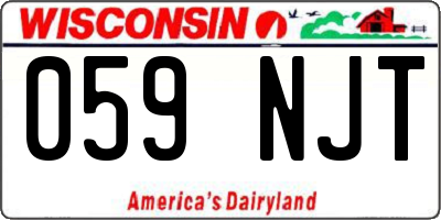 WI license plate 059NJT