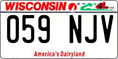 WI license plate 059NJV