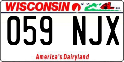 WI license plate 059NJX