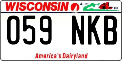 WI license plate 059NKB