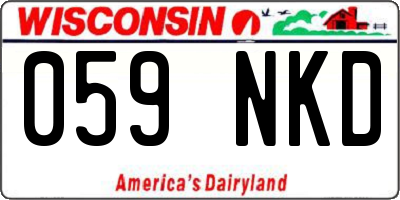 WI license plate 059NKD