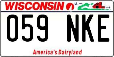 WI license plate 059NKE
