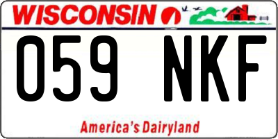 WI license plate 059NKF