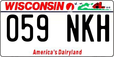 WI license plate 059NKH