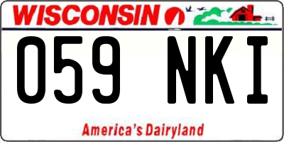 WI license plate 059NKI