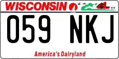 WI license plate 059NKJ