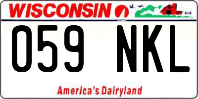 WI license plate 059NKL