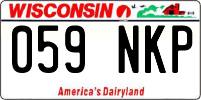 WI license plate 059NKP