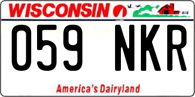WI license plate 059NKR