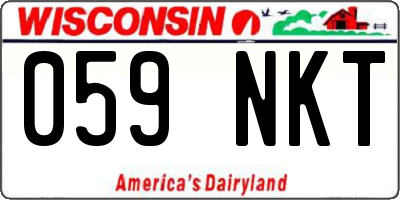 WI license plate 059NKT