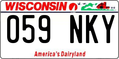WI license plate 059NKY