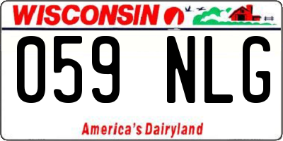 WI license plate 059NLG