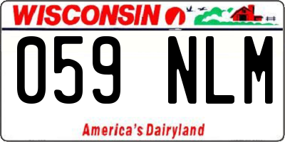WI license plate 059NLM