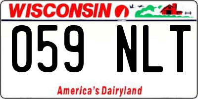 WI license plate 059NLT