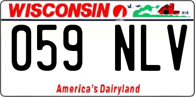 WI license plate 059NLV