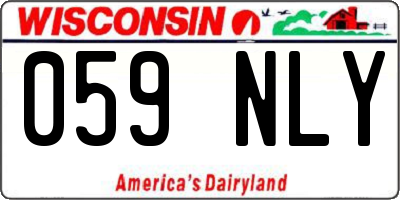 WI license plate 059NLY