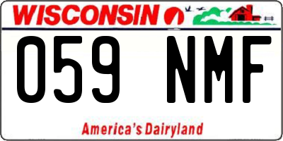 WI license plate 059NMF