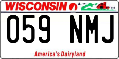 WI license plate 059NMJ