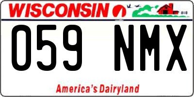 WI license plate 059NMX