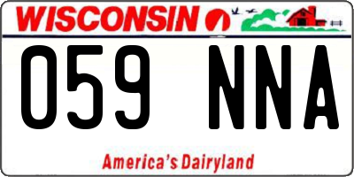 WI license plate 059NNA