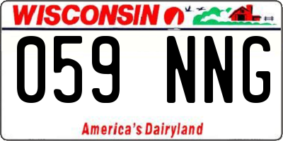 WI license plate 059NNG