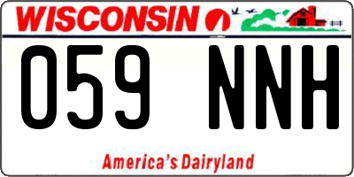 WI license plate 059NNH