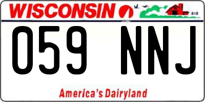 WI license plate 059NNJ