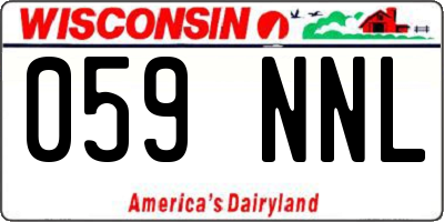 WI license plate 059NNL