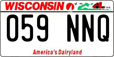 WI license plate 059NNQ
