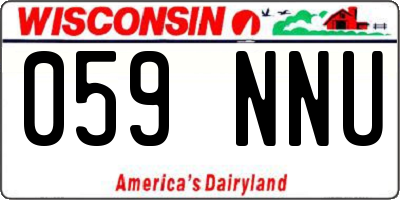 WI license plate 059NNU