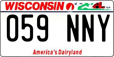 WI license plate 059NNY
