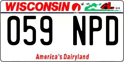 WI license plate 059NPD